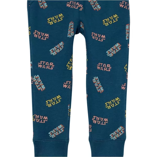 Amazon Essentials Disney  Marvel  Star Wars  Princess Girls and Toddlers Fleece Jogger Sweatpants Pack of 2Star Wars Logo Print