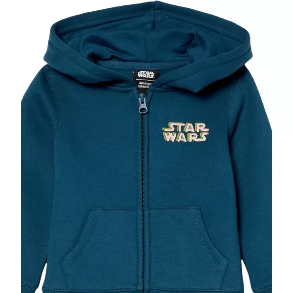 Amazon Essentials Disney  Marvel  Star Wars  Princess Girls and Toddlers Fleece ZipUp Hoodie SweatshirtsStar Wars Logo