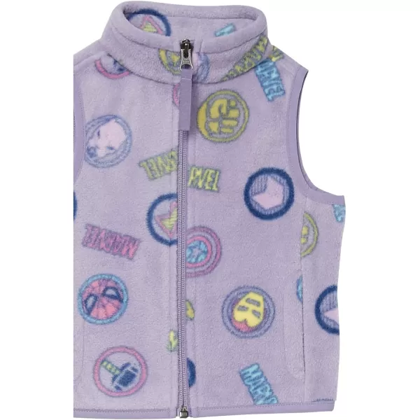 Amazon Essentials Disney  Marvel  Star Wars  Princess Girls and Toddlers Polar Fleece VestMarvel Logo