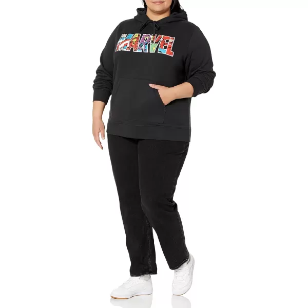 Amazon Essentials Disney  Marvel  Star Wars  Princess Womens Fleece Pullover Hoodie Sweatshirts Available in Plus SizeMarvel Character Logo