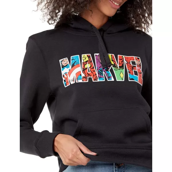 Amazon Essentials Disney  Marvel  Star Wars  Princess Womens Fleece Pullover Hoodie Sweatshirts Available in Plus SizeMarvel Character Logo