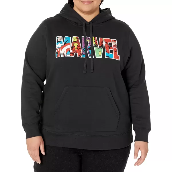 Amazon Essentials Disney  Marvel  Star Wars  Princess Womens Fleece Pullover Hoodie Sweatshirts Available in Plus SizeMarvel Character Logo