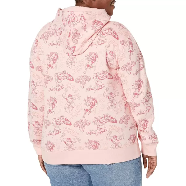 Amazon Essentials Disney  Marvel  Star Wars  Princess Womens Fleece Pullover Hoodie Sweatshirts Available in Plus SizePink Marvel Avengers