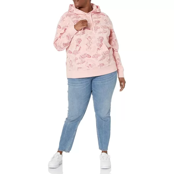 Amazon Essentials Disney  Marvel  Star Wars  Princess Womens Fleece Pullover Hoodie Sweatshirts Available in Plus SizePink Marvel Avengers