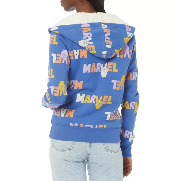 Amazon Essentials Disney  Marvel  Star Wars  Princess Womens Fleece SherpaLined FullZip HoodiesMarvel Multi Peace