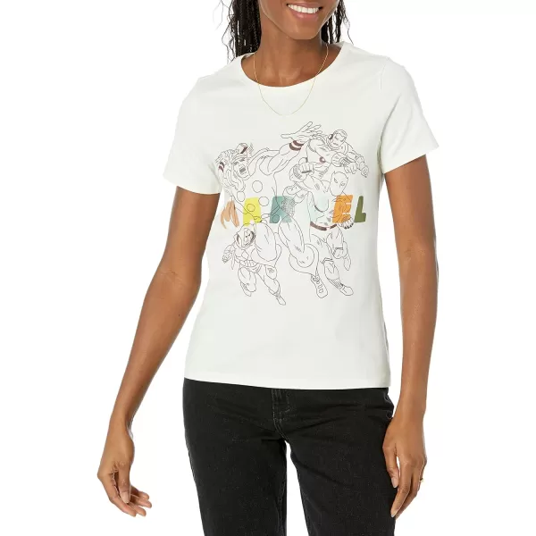 Amazon Essentials Disney  Marvel  Star Wars  Princess Womens ShortSleeve CrewNeck TShirts Pack of 2Marvel Action