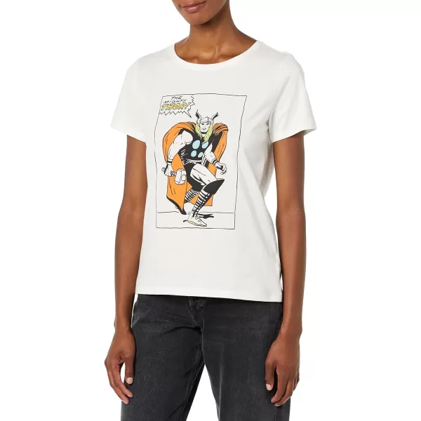 Amazon Essentials Disney  Marvel  Star Wars  Princess Womens ShortSleeve CrewNeck TShirts Pack of 2Marvel Thorcomics
