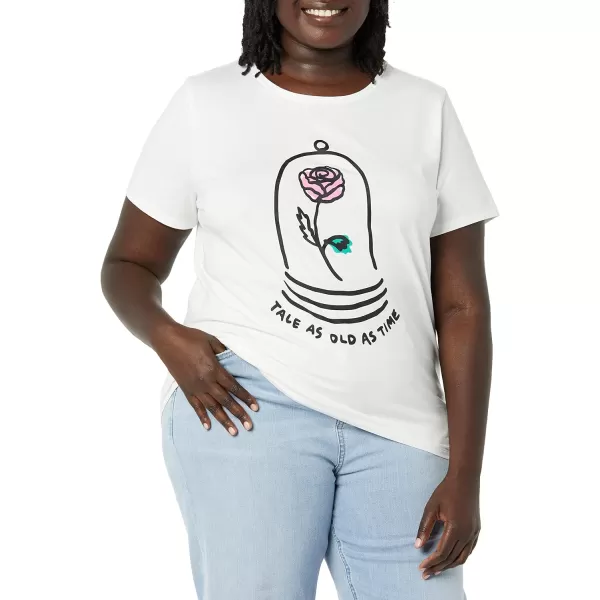 Amazon Essentials Disney  Marvel  Star Wars  Princess Womens ShortSleeve CrewNeck TShirts Pack of 2Princess Belle