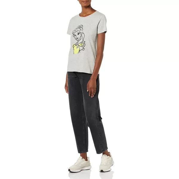 Amazon Essentials Disney  Marvel  Star Wars  Princess Womens ShortSleeve CrewNeck TShirts Pack of 2Princess Belle