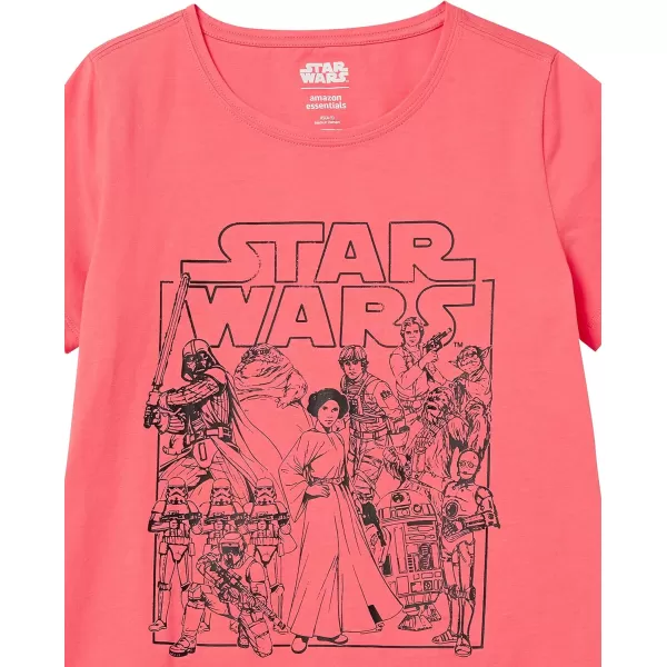 Amazon Essentials Disney  Marvel  Star Wars  Princess Womens ShortSleeve CrewNeck TShirts Pack of 2Star Wars Force