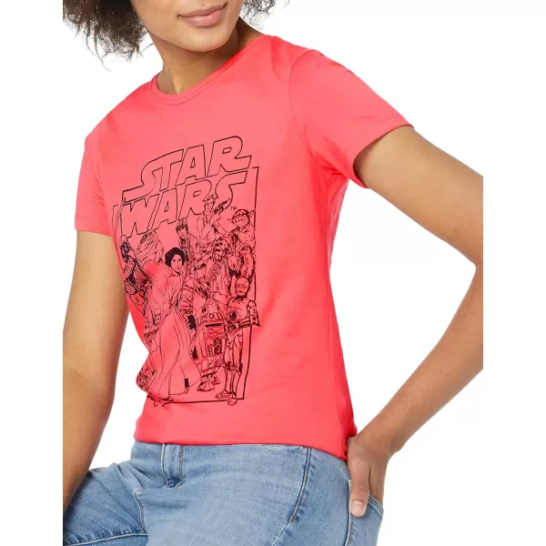 Amazon Essentials Disney  Marvel  Star Wars  Princess Womens ShortSleeve CrewNeck TShirts Pack of 2Star Wars Force