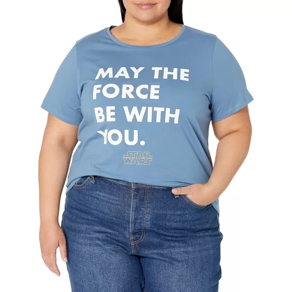 Amazon Essentials Disney  Marvel  Star Wars  Princess Womens ShortSleeve CrewNeck TShirts Pack of 2Star Wars Force