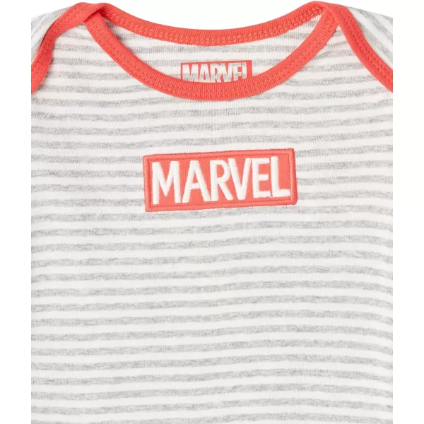 Amazon Essentials Disney  Marvel  Star Wars Baby Boys LongSleeve Bodysuits Pack of 5Marvel Friends