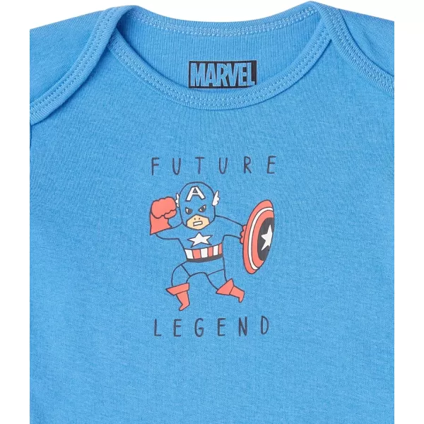 Amazon Essentials Disney  Marvel  Star Wars Baby Boys LongSleeve Bodysuits Pack of 5Marvel Friends