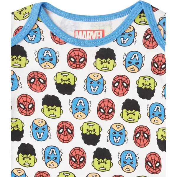 Amazon Essentials Disney  Marvel  Star Wars Baby Boys LongSleeve Bodysuits Pack of 5Marvel Friends