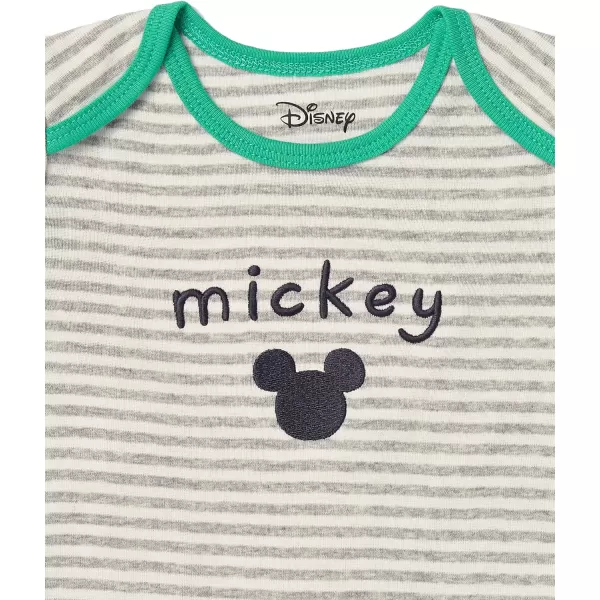 Amazon Essentials Disney  Marvel  Star Wars Baby Boys LongSleeve Bodysuits Pack of 5Mickey Oh Boy