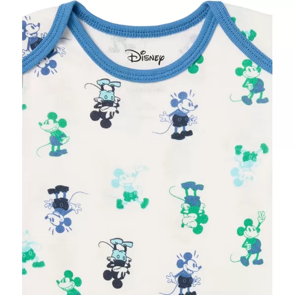 Amazon Essentials Disney  Marvel  Star Wars Baby Boys LongSleeve Bodysuits Pack of 5Mickey Oh Boy