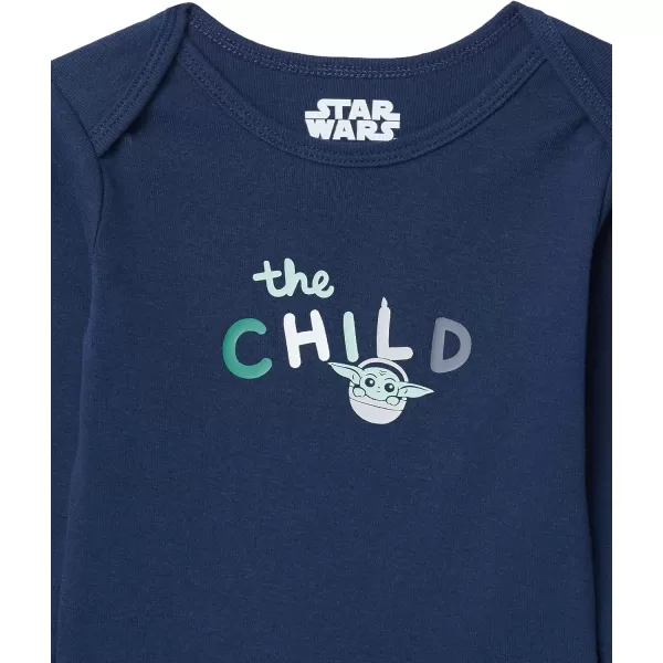 Amazon Essentials Disney  Marvel  Star Wars Baby Boys LongSleeve Bodysuits Pack of 5Star Wars Child