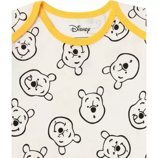 Amazon Essentials Disney  Marvel  Star Wars Baby Boys LongSleeve Bodysuits Pack of 5Winnie the Pooh Oh Bother