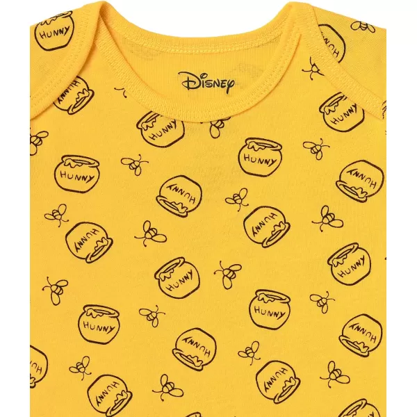 Amazon Essentials Disney  Marvel  Star Wars Baby Boys LongSleeve Bodysuits Pack of 5Winnie the Pooh Oh Bother