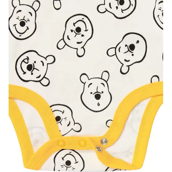 Amazon Essentials Disney  Marvel  Star Wars Baby Boys LongSleeve Bodysuits Pack of 5Winnie the Pooh Oh Bother