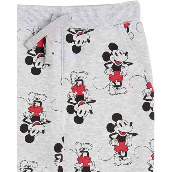 Amazon Essentials Disney  Marvel  Star Wars Boys and Toddlers Fleece Jogger Sweatpants MultipacksHeather Grey Mickey