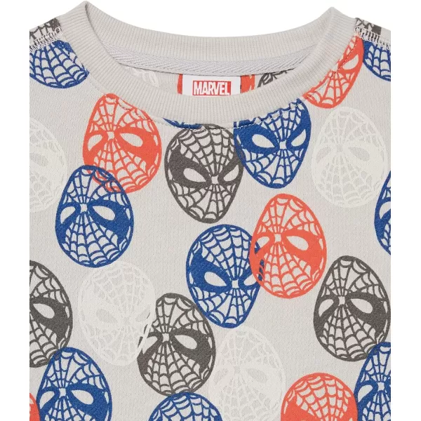 Amazon Essentials Disney  Marvel  Star Wars Boys and Toddlers Fleece Pullover Crew SweatshirtMarvel Spiderman