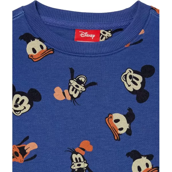 Amazon Essentials Disney  Marvel  Star Wars Boys and Toddlers Fleece Pullover Crew SweatshirtMickey and Friends