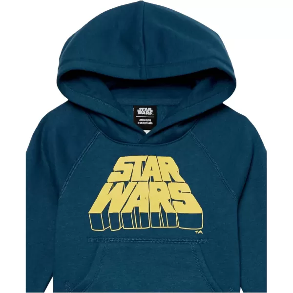 Amazon Essentials Disney  Marvel  Star Wars Boys and Toddlers Fleece Pullover Sweatshirt HoodiesStar Wars Logo