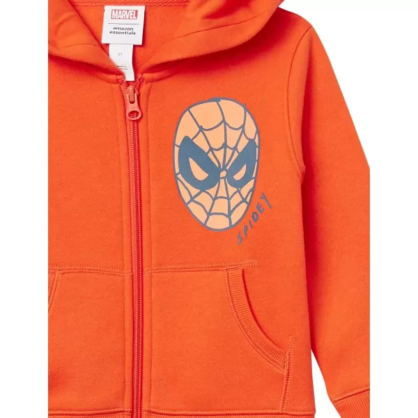 Amazon Essentials Disney  Marvel  Star Wars Boys and Toddlers Fleece ZipUp Hoodie Sweatshirts Previously Spotted ZebraMarvel Spidey