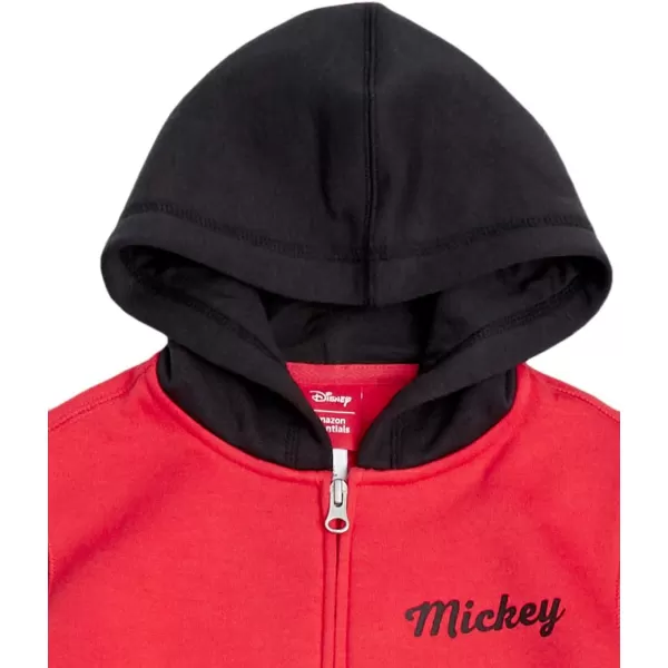 Amazon Essentials Disney  Marvel  Star Wars Boys and Toddlers Fleece ZipUp Hoodie Sweatshirts Previously Spotted ZebraRedBlack MickeyColor Block