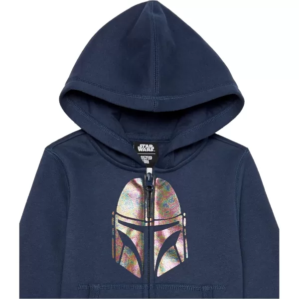 Amazon Essentials Disney  Marvel  Star Wars Boys and Toddlers Fleece ZipUp Hoodie Sweatshirts Previously Spotted ZebraStar Wars Helmet