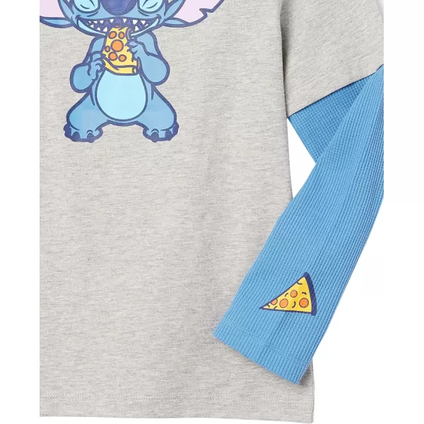 Amazon Essentials Disney  Marvel  Star Wars Boys and Toddlers LongSleeve 2in1 TShirts Pack of 2Disney Stitch