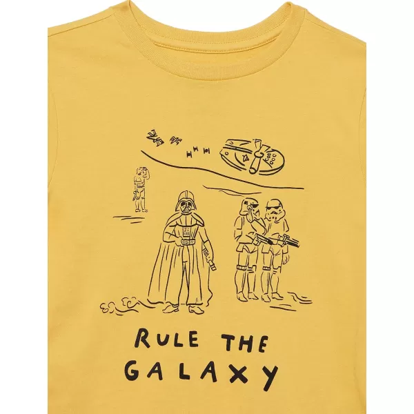 Amazon Essentials Disney  Marvel  Star Wars Boys and Toddlers LongSleeve TShirts Pack of 2Star Wars Rule the Galaxy