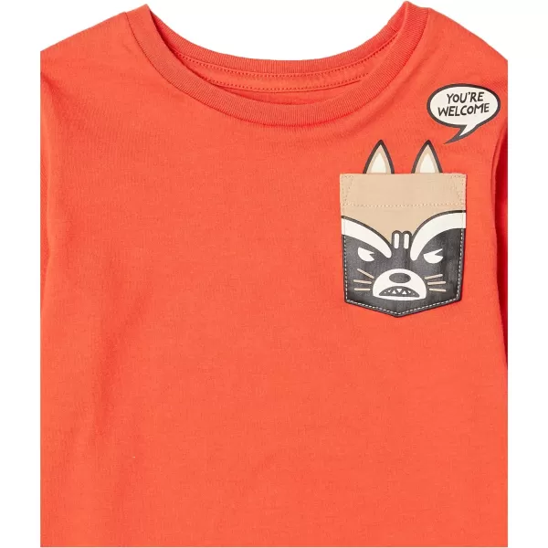 Amazon Essentials Disney  Marvel  Star Wars Boys and Toddlers LongSleeve TShirts Previously Spotted Zebra Pack of 4Marvel Groot and Rocket