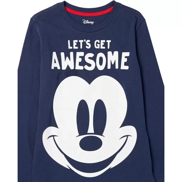 Amazon Essentials Disney  Marvel  Star Wars Boys and Toddlers LongSleeve TShirts Previously Spotted Zebra Pack of 4Mickey Awesome