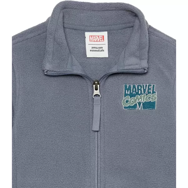 Amazon Essentials Disney  Marvel  Star Wars Boys and Toddlers Polar Fleece FullZip Mock JacketsPolyester Marvel Comic Logo