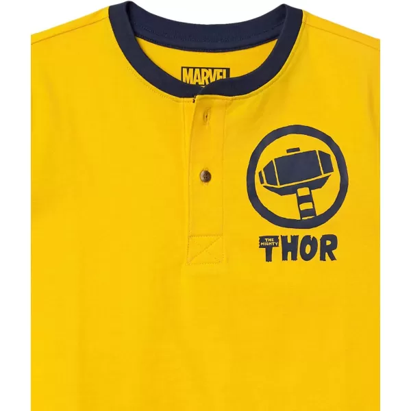 Amazon Essentials Disney  Marvel  Star Wars Boys and Toddlers ShortSleeve Henley TShirts Pack of 2MarvelDoodles