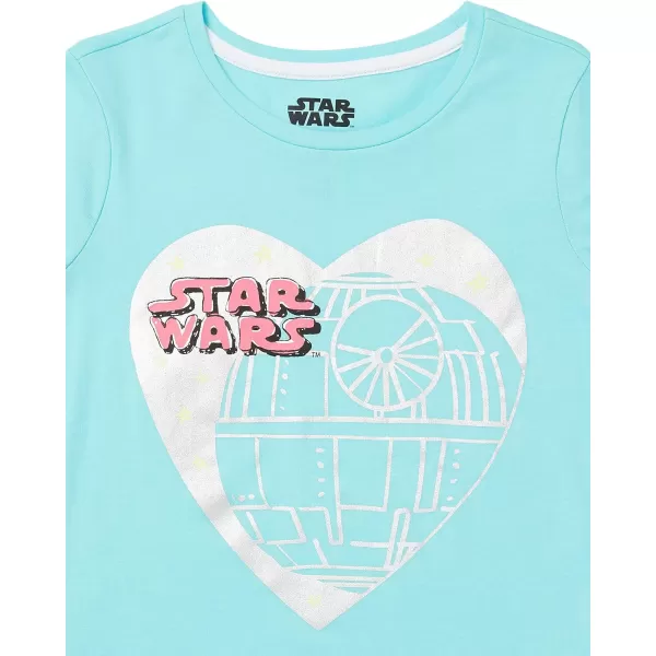 Amazon Essentials Disney  Marvel  Star Wars Girls and Toddlers LongSleeve TShirts Previously Spotted Zebra Pack of 4Black Star Wars FurballBlueGreyPurple