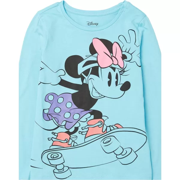 Amazon Essentials Disney  Marvel  Star Wars Girls and Toddlers LongSleeve TShirts Previously Spotted Zebra Pack of 4Minnie Skater