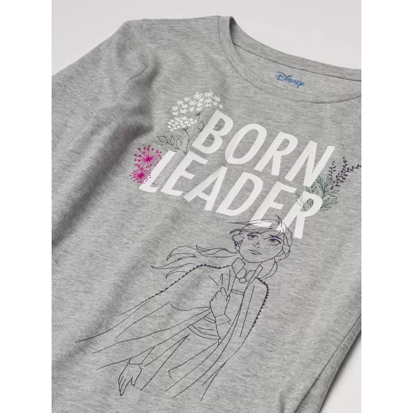 Amazon Essentials Disney  Marvel  Star Wars Girls and Toddlers LongSleeve TShirts Previously Spotted Zebra Pack of 4Sky BlueViolet SnowflakeWhiteFrozen 2 Born Leader