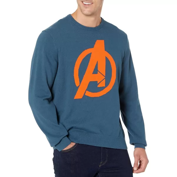 Amazon Essentials Disney  Marvel  Star Wars Mens Crew SweatersAvengers Logo  Mens