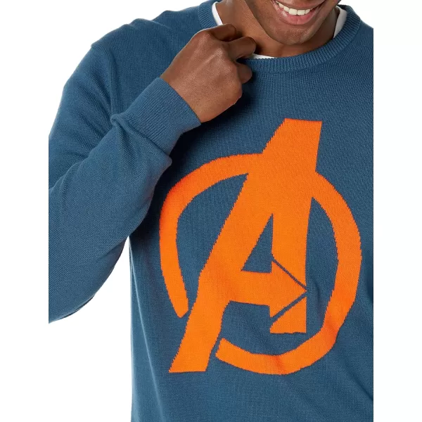 Amazon Essentials Disney  Marvel  Star Wars Mens Crew SweatersAvengers Logo  Mens