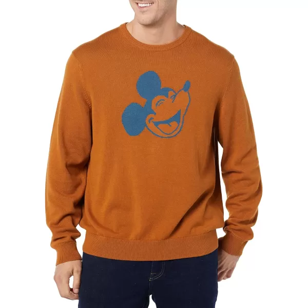 Amazon Essentials Disney  Marvel  Star Wars Mens Crew SweatersHappy Mickey