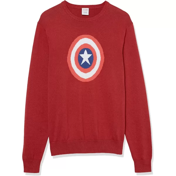 Amazon Essentials Disney  Marvel  Star Wars Mens Crew SweatersMarvel Captain America