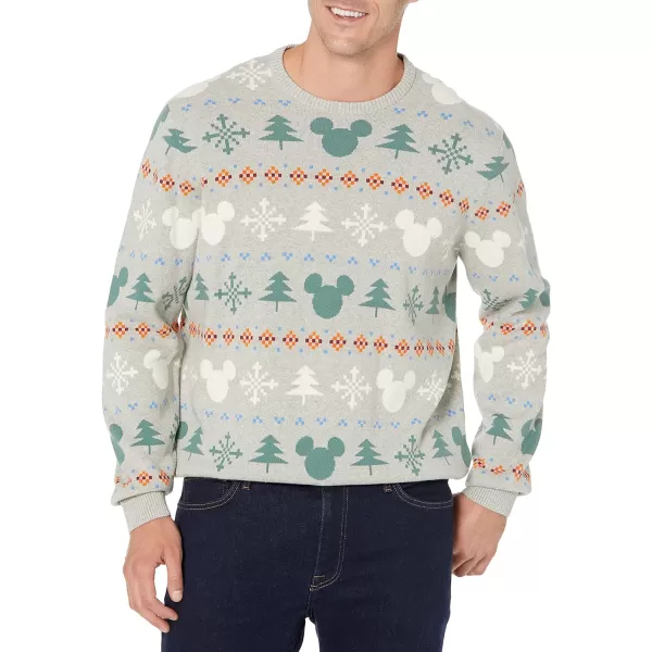 Amazon Essentials Disney  Marvel  Star Wars Mens Crew SweatersMickey Fair Isle  Mens