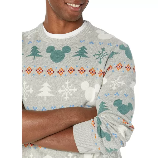 Amazon Essentials Disney  Marvel  Star Wars Mens Crew SweatersMickey Fair Isle  Mens