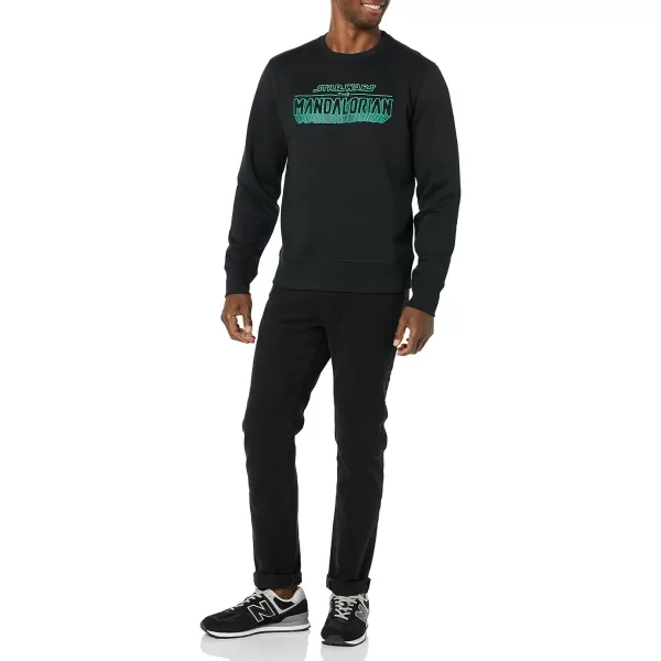 Amazon Essentials Disney  Marvel  Star Wars Mens Fleece Crewneck SweatshirtStar Wars Mando