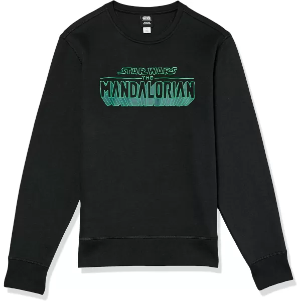Amazon Essentials Disney  Marvel  Star Wars Mens Fleece Crewneck SweatshirtStar Wars Mando