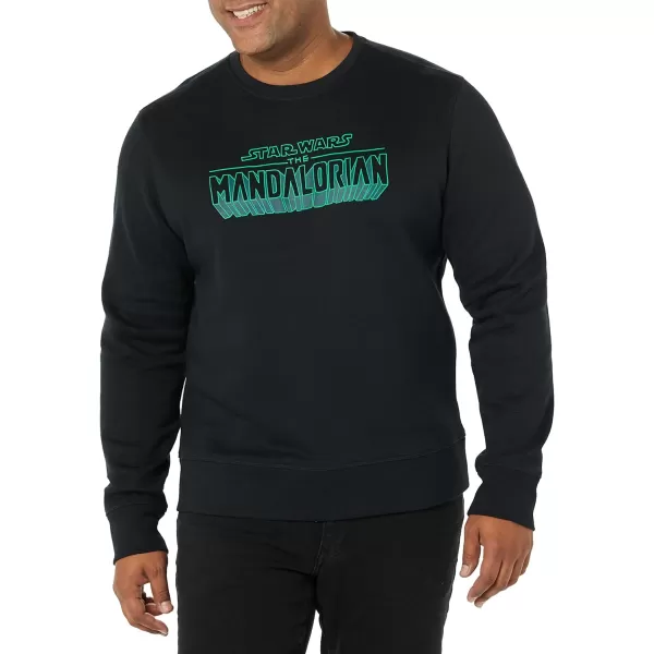 Amazon Essentials Disney  Marvel  Star Wars Mens Fleece Crewneck SweatshirtStar Wars Mando
